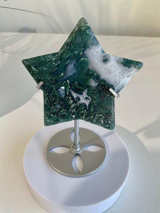 Moss Agate Star Crystal