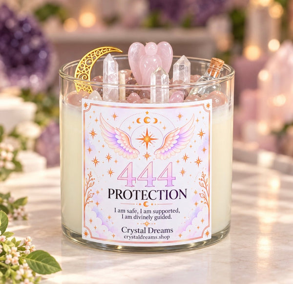 Celestial Crystal Candles | Moonlit Magic & Angel Numbers | Limited Collection