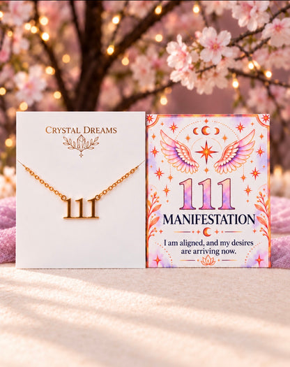 Angel number necklace| 18K Gold Over Sterling Silver Angel Number Necklace | 111–888 ✨