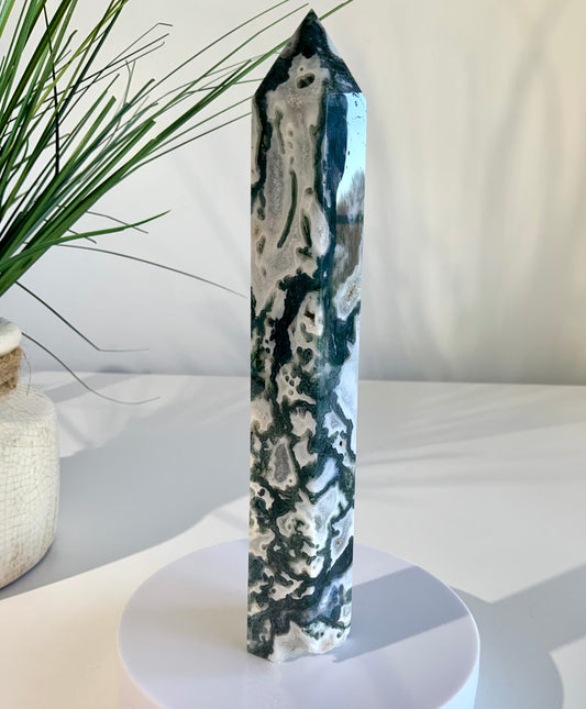 Moss agate tower
