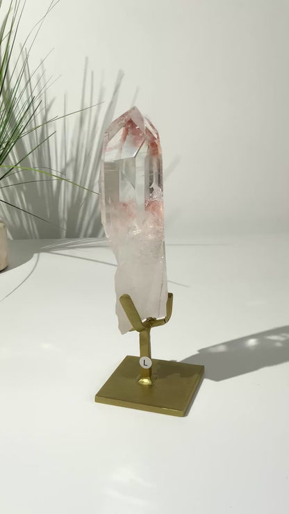 Pink Lemurian Quartz Point