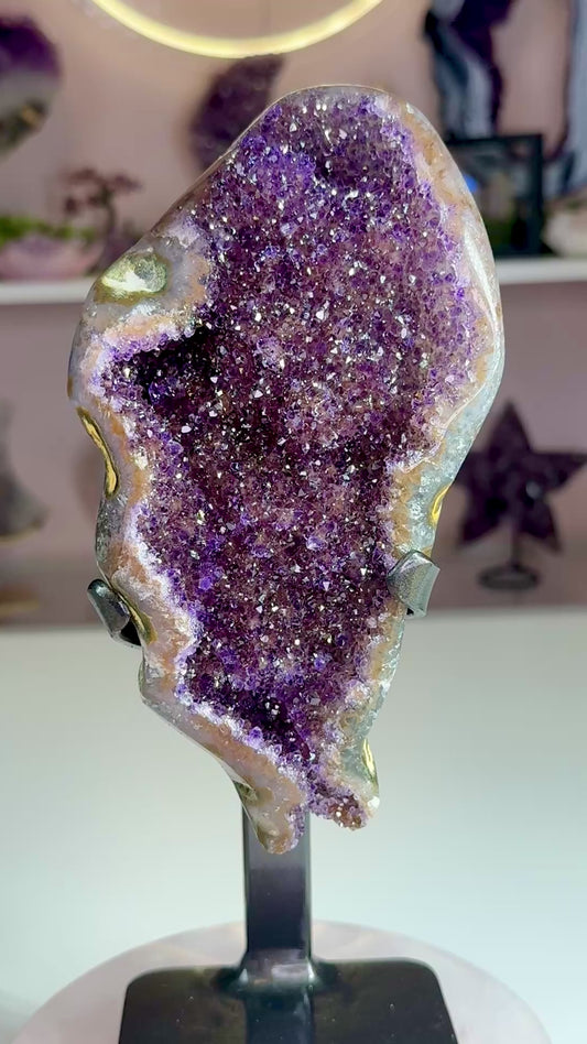 Uruguay Amethyst on Custom Stand |  Statement Piece
