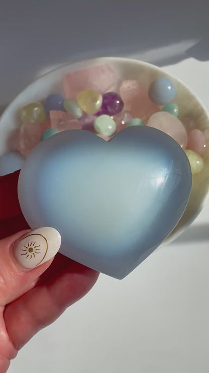 Blue Chalcedony Heart