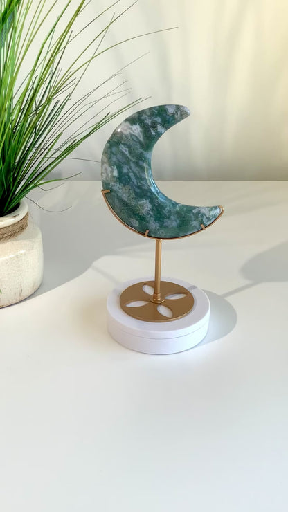 Moss Agate Moon -F