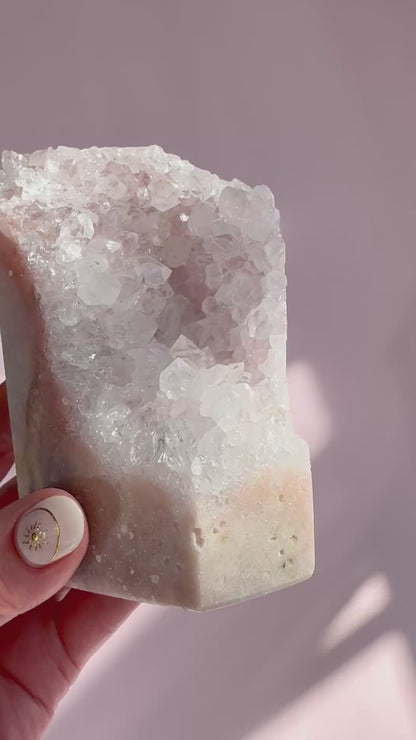 Pink Amethyst Druzy Tower
