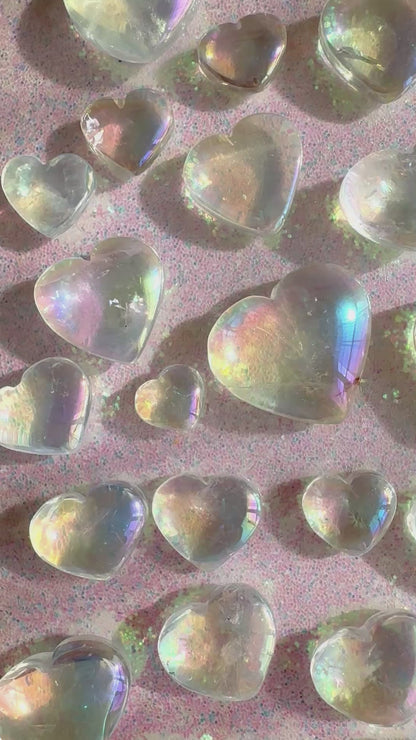Angel Aura Clear Quartz Tumbled Stone