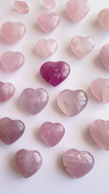 Intuitively Chosen Rose Quartz Hearts – Choose Your Size