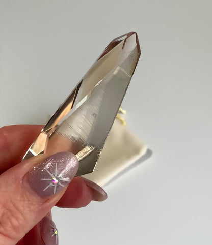 Semi-Polished Smoky Lemurian Points  AAA+