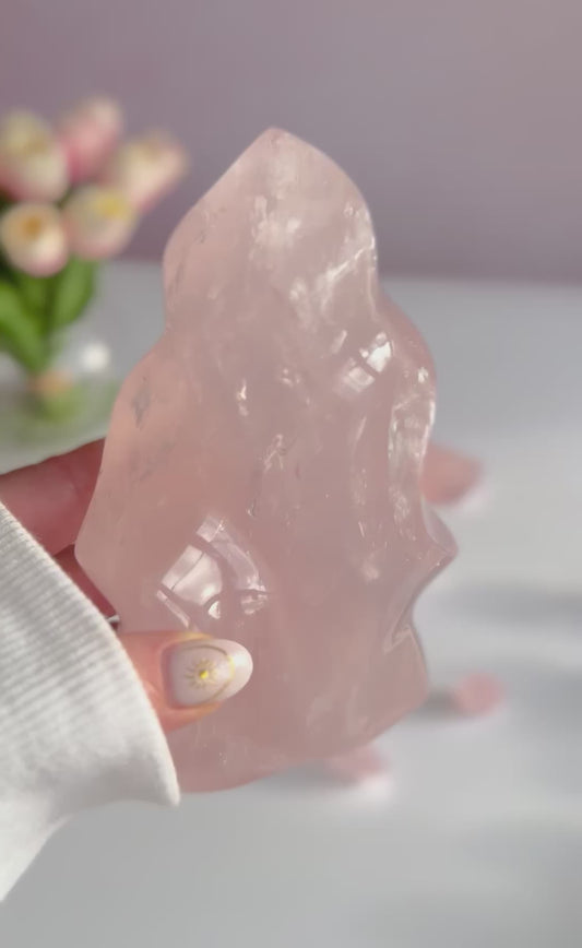 Rose Quartz Flame -J